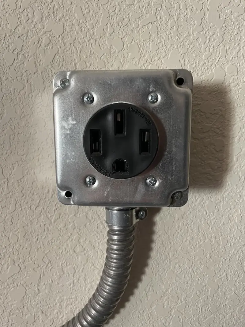 NEMA 14-50 outlet installed for Electrical Panel Upgrade in Neosho